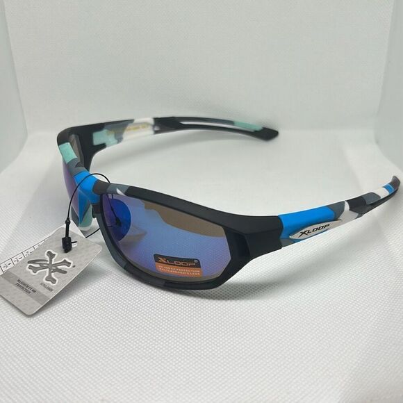 X-Loop Camouflage Mirrored Mens Sunglasses - Picture 1 of 3